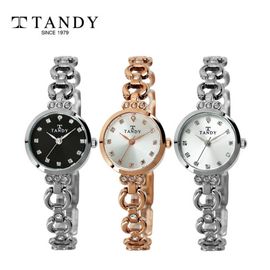 [TANDY] Luxury Women's Jewel Watch T-4033 – 12 Austrian Stones, Adjustable Band with Detachable Buckle, Elegant Design